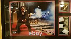 Al Pacino Scarface Auto Signed 11x14 Ultimate Frame PSA/DNA COA with Script