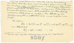Albert Einstein United Field Theory Manuscript COA(PSA/DNA) RR Auction