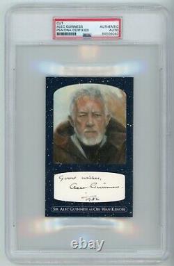 Alec Guinness Signed Obi-Wan Kenobi Autographed Star Wars Card PSA DNA Slab