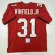 Autographed/signed Antione Winfield Jr Tampa Bay Red Football Jersey Psa/dna Coa