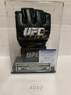 Autographed Signed Khabib Nurmagomedov Glove UFC PSA/DNA COA With Free Case