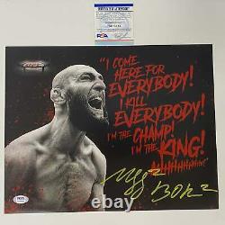 Autographed/Signed Khamzat Borz Chimaev UFC MMA 11x14 Photo PSA/DNA COA