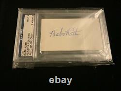 Babe Ruth Signed Blank Index Card Psa/dna Autographed New York Yankees Psa 9