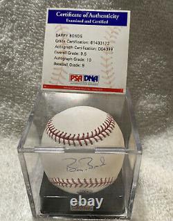 Barry Bonds Signed Autographed Omlb Baseball Psa/dna Graded 9.5 Psa 9.5