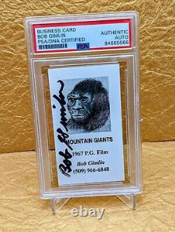 Bob Gimlin Bigfoot! PSA/DNA Authenticated Autographed Signed Business Card