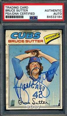 Bruce Sutter PSA DNA Signed 1977 Topps Rookie Autograph
