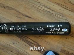 Cal Ripken Jr. Signed Bat Psa/dna Certified Authentic Autograph Hof Orioles