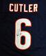 Chicago Bears Jay Cutler Authentic Autographed Signed Blue Jersey Psa/dna 102485