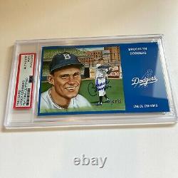 Chuck Connors Signed Autographed Brooklyn Dodgers Postcard PSA DNA