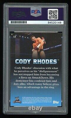 Cody Rhodes PSA/DNA 2011 Topps WWE Card #13 Signed Autographed Auto Nightmare