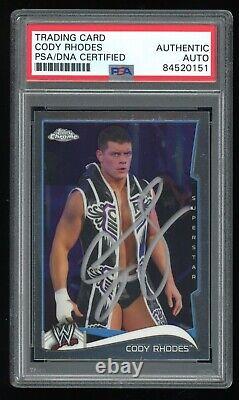 Cody Rhodes PSA/DNA 2014 Topps Chrome WWE Card #62 Signed Autographed Auto