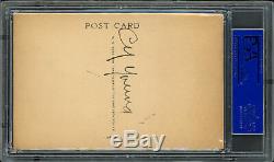 Cy Young Autographed Signed 1953-63 Artvue HOF Plaque Postcard PSA/DNA 31157942