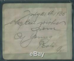Cy Young Signed & Graded 8/10 Autographed Cut Psa/dna Certified Authentic Hof
