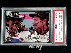 Dale Earnhardt & Richard Petty Psa/dna Dual Signed 1992 Traks Card #a1 Autograph