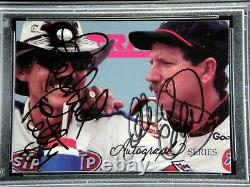 Dale Earnhardt & Richard Petty Psa/dna Dual Signed 1992 Traks Card #a1 Autograph