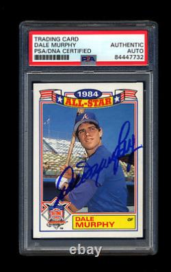 Dale Murphy Signed 1985 Topps Glossy All Stars Psa/dna Autographed Braves