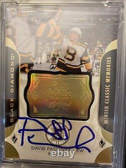 David Pastrnak Autographed Winter Classic Relic Card Boston Bruins PSA/DNA