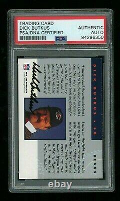 Dick Butkus PSA/DNA 1992 Pro Line Portraits NFL Signed Autographed Auto Card