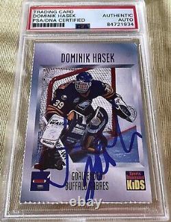 Dominik Hasek signed autographed 1996 Sports Illustrated for Kids card (PSA/DNA)
