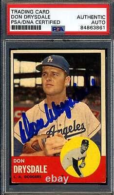 Don Drysdale PSA DNA Signed 1963 Topps Autograph
