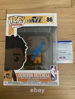 Donovan Mitchell Sighned Autographed Funko Pop #86 PSA/DNA Authenticated