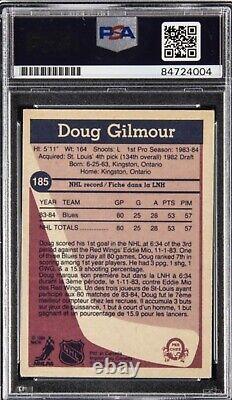 Doug Gilmour 1984 O Pee Chee Rookie PSA Autograph DNA Signed Auto Leafs Blues 9