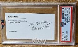 Edward Witten PSA/DNA Autographed Signed Business Card Mathematical Physicist
