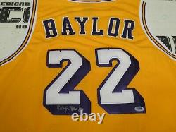 Elgin Baylor Signed Los Angeles Lakers Basketball Jersey PSA/DNA COA Autograph