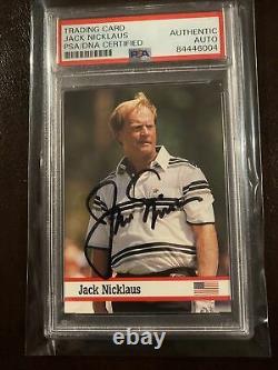 Fax Pax PSA DNA Slabbed Authentic Jack Nicklaus Autographed Golf Card