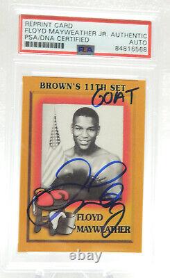Floyd Mayweather Jr. SIGNED Auto 1997 Retro Brown's Boxing Rookie PSA/DNA GOAT
