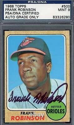 Frank Robinson Mint 9 PSA DNA Signed 1968 Topps Autograph