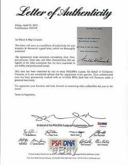 Franklin D. Roosevelt Fdr Signed 1931 Letter Psa/dna Certified Authentic Rare