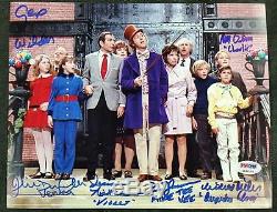 GENE WILDER + Willy Wonka Kids x6 Cast signed 8x10 Factory Photo PSA/DNA LOA COA