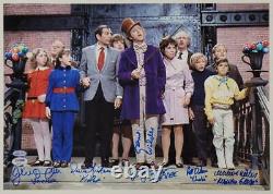 Gene Wilder + 5 Willy Wonka Kids cast signed 12x17 Photo PSA/DNA Witness COA LOA