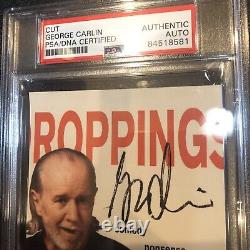 George Carlin Psa Dna Cert Authenticated Autogrpahed Signed Comedian Cut Photo