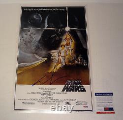 George Lucas Director Signed Autograph Star Wars Movie Poster PSA/DNA COA