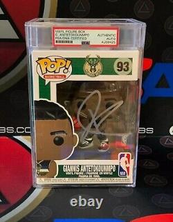 Giannis Signed Funko encapsulated psa dna authenticated New rare NBA champ