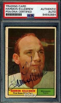 Harmon Killebrew PSA DNA Signed 1961 Topps Autographed