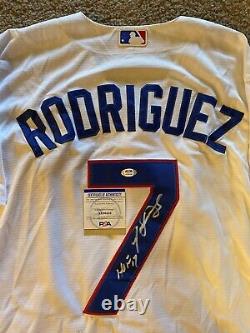 Ivan Pudge Rodriguez Autographed/Signed Texas Rangers Mlb Jersey Psa/Dna Coa