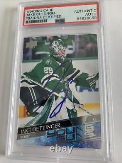 JAKE OETTINGER SIGNED 2019 UPPER DECK YOUNG GUNS #246a ROOKIE CARD AUTO PSA/DNA