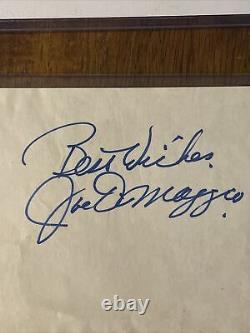 JOE DiMAGGIO Vintage Autograph New York Yankees HOF PSA/DNA