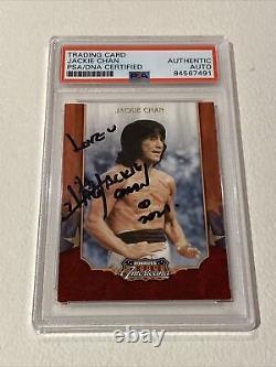 Jackie Chan Signed Trading Card 2009 Donruss Americana PSA/DNA Autographed
