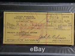 Jackie Robinson Psa/dna Graded 9 Mint Signed Check Certified Authentic Autograph