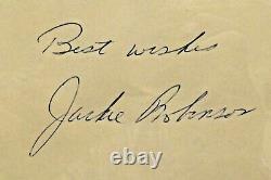 Jackie Robinson Signed 2 7/8x4 7/8 Cut PSA/DNA Slab Auto 7 NM Full PSA Letter