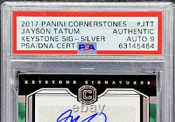 Jayson Tatum 2017-18 Cornerstones Keystone Sig Silver Rookie RC Auto /49 PSA DNA
