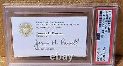 Jerome Powell Fed Chair PSA/DNA Autographed Signed Business Card See Description