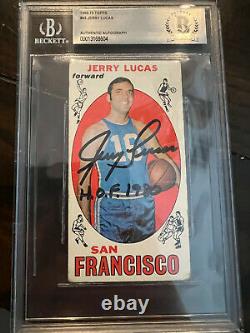 Jerry Lucas 1969 Topps #45 AUTOGRAPHED HOF ROOKIE Auto 1969-70 Topps RC PSA/DNA
