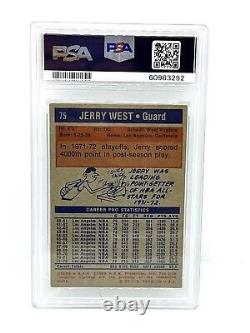 Jerry West Autographed 1972 Topps Signed Card #75 THE LOGO PSA DNA Auto Lakers