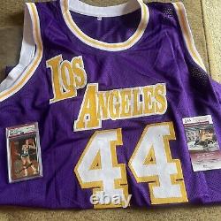 Jerry West Autographed Jersey JSA Certified And PSA/DNA Certified Auto Card