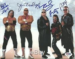 Jim Neidhart Bret Jimmy Hart Foundation Nasty Boys Signed 8x10 Photo PSA/DNA WWE